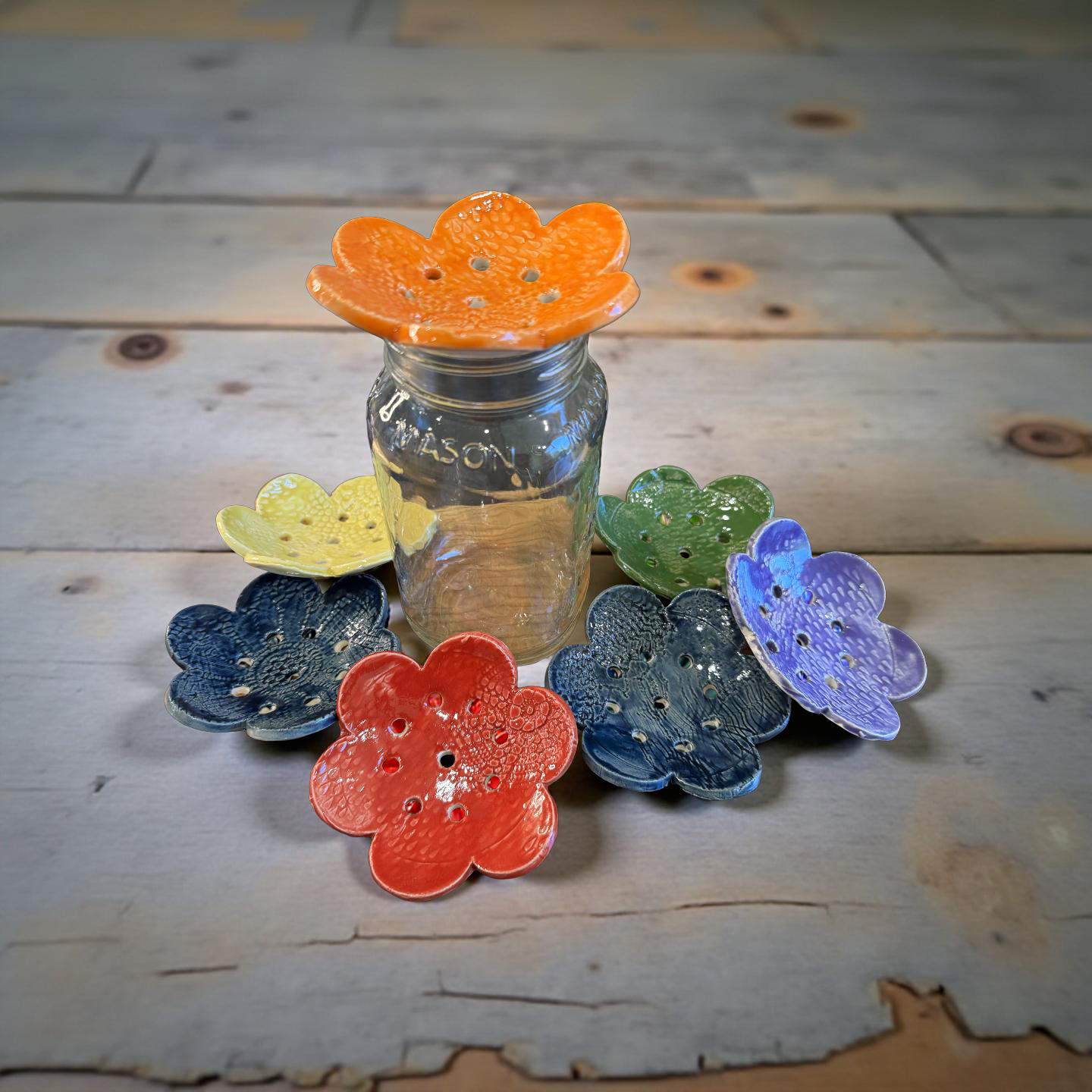Mason Jar Flower Frog